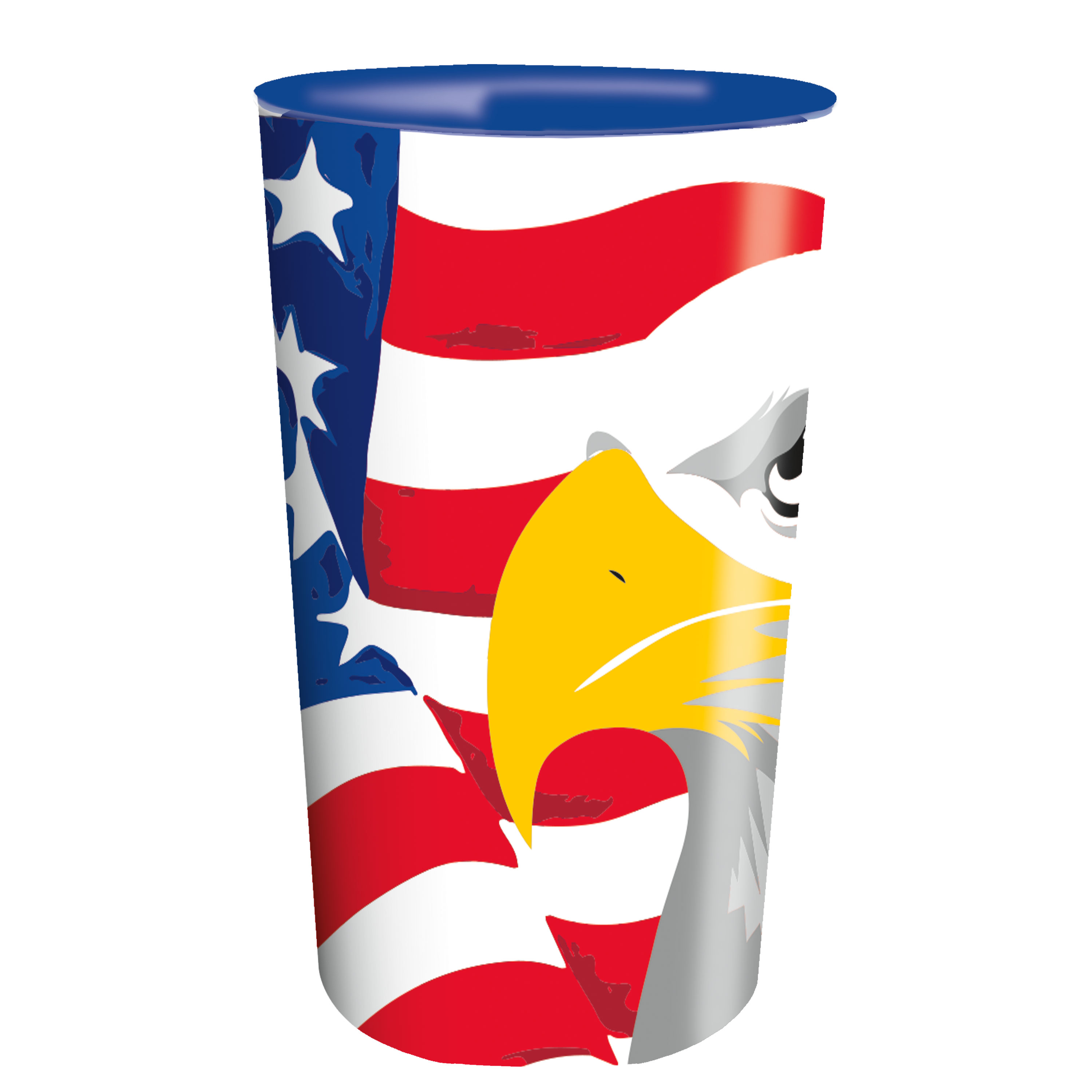 USA Eagle Patriotic Plastic 22oz Cup