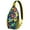 Artistic Dinos, variant on Seaside Nautical Summer Inspired Crossbody Sling Bag with Lightweight Durable Design Multi-Functional Storage Ideal for Hiking Travel and Daily Use