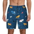 thumbnail image 2 of Goofa Colorful Ocean Shark Printed Men's Swim Trunks Board Shorts Quick Dry Mens Swimming Trunks with Compression Liner,Breathable Fit Hawaii Beach Shorts-Medium, 2 of 9