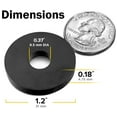thumbnail image 2 of 20 Pack of Round Magnets with Center Hole - 1.2" Diameter, 0.18" Thick, 0.37" Hole, 2 of 6