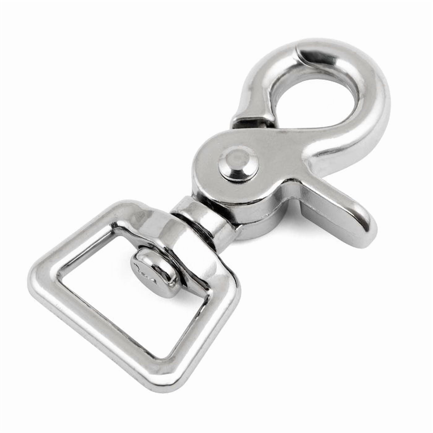 Jeffers Trigger Snap Clip 2.5" with Swivel Square Eye – Nickel Plated for Rope, Pet Leash, Keychain, DIY, Camping, Tools – 3/4" 10 Pack
