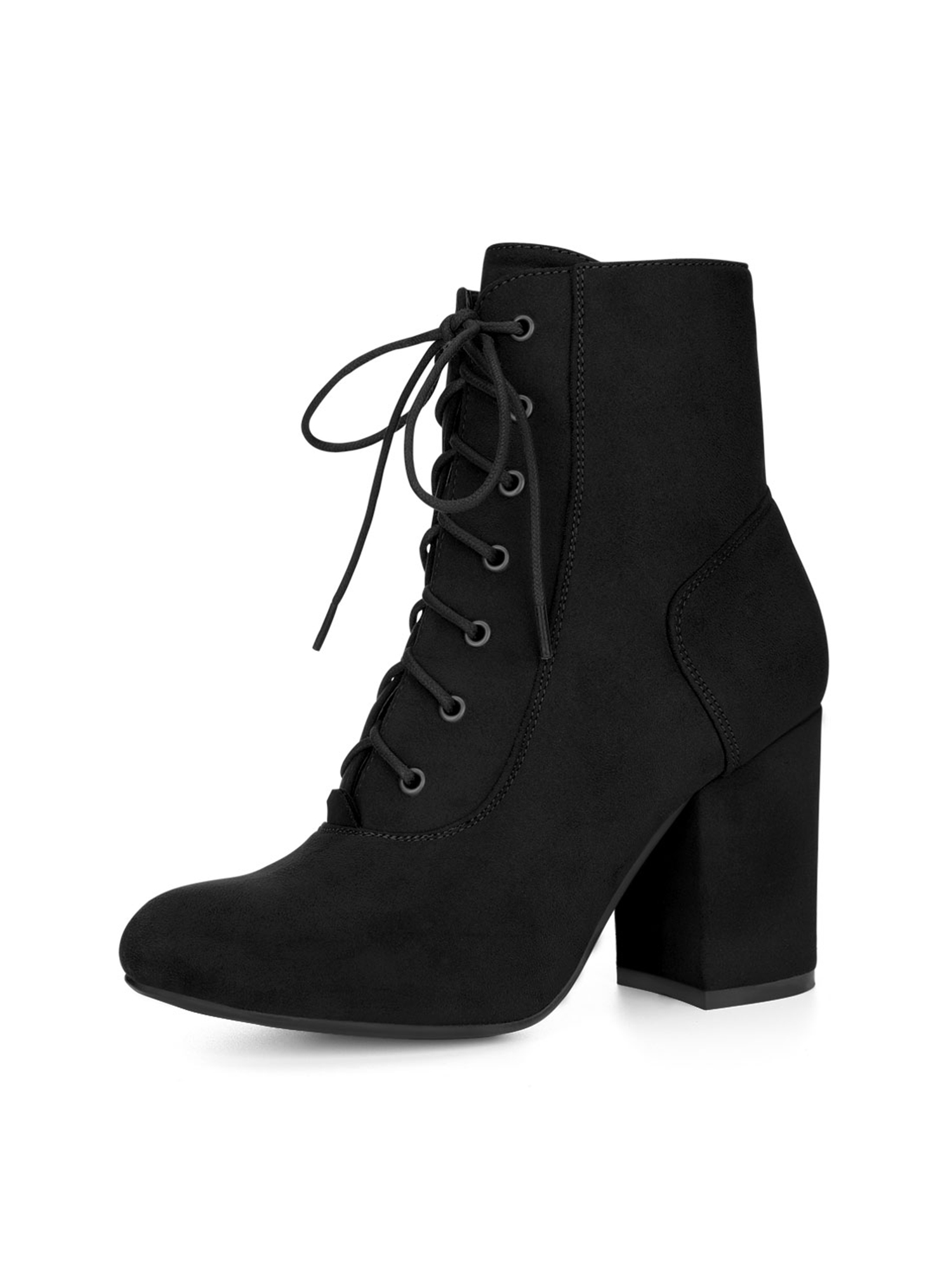 women's high heel lace up boots