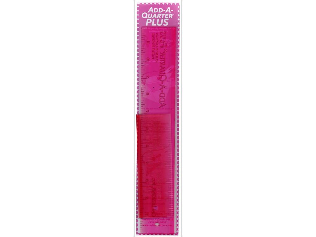Rose CM Designs Ruler 12 Plus Pink Lineal 30,5 cm Add-A-Quarter PlusPk 