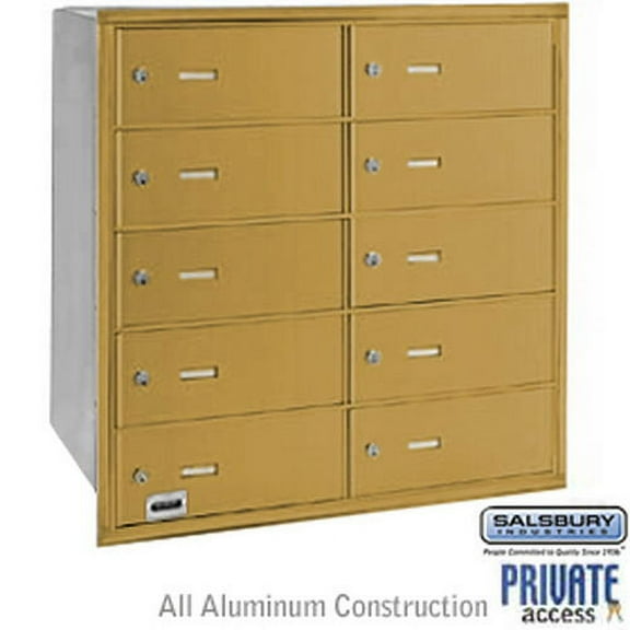 Salsbury Industries 10 Door Rear Load 4B Horizontal Mail Center