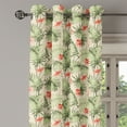 thumbnail image 2 of Ambesonne Leaf Grommet Curtain, Hawaiian Aloha Hibiscus, 50" x 72", Peach Salmon Green, 2 of 6