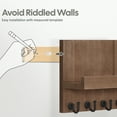 thumbnail image 3 of Key Holder for Wall, Dinosam Mail Organizer Wall Mount with 5 Key Hook and Mail Holder, Designer Key Rack Suitable for Entryway, Hallway, Bedroom, Living Room and Office,Light Brown, 3 of 7
