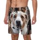 thumbnail image 1 of Balery Realistic Cute Puppy Bañador para hombre, shorts de playa de secado rápido con entrepierna y forro de compresión-XX-Large, 1 of 6