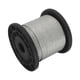 thumbnail image 1 of Cable de acero inoxidable 304 para colgar luces y tender ropa, resistente a la corrosión y al óxido, 0.5mm con estructura 1*7, 100 metros de longitud, incluye 30 abrazaderas de aluminio para fácil, 1 of 6