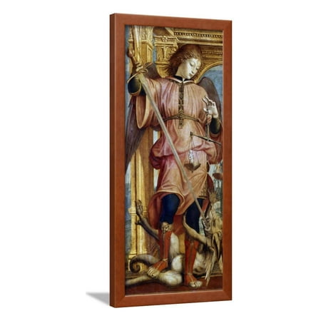 St Michael the Archangel Fighting a Dragon with a Sword, C1484-1526 Framed Print Wall Art By Bernardino