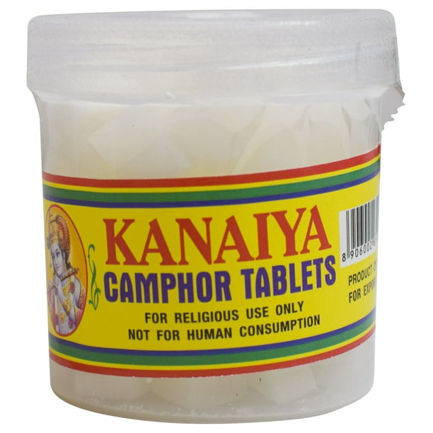 Camphor Tablets from India 100 Grams 32 Tablets Kanaiya Brand