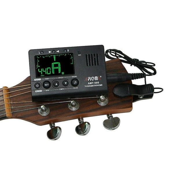 Accordeur électrique et métronome d'arôme avec micro pour guitare basse  violon Amt-560 accordeur électronique Instruments de musique ukulélé 