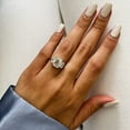 thumbnail image 2 of SOLITAIRE JEWELS 4 Carat Emerald Cut Three Stone Diamond Engagement Ring Solid 10K White Gold, 2 of 4