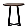 thumbnail image 3 of Table Basse Ronde Moderne en Bois Massif de 36 Po - Acajou/ Noir, 3 of 6