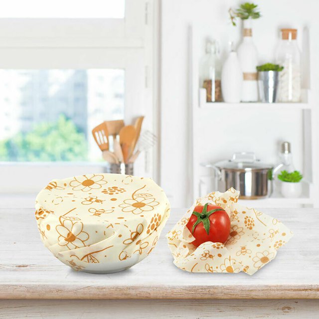 Natural Beeswax Reusable Food Wraps Eco Living Refrigerator No More Plastic Bee Wax Cloth