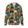 thumbnail image 2 of Uemuo Balls Pattern Women's Full Zip UPF 50+ Sun Protection Hoodie Jacket Long Sleeve Sun Shirt Hiking Outdoor Performance with Pockets-X-Large, 2 of 9