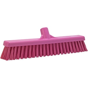 Vikan 16" Combo Push Broom- Soft/Stiff - Pink (2 Units)