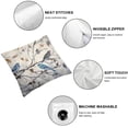 thumbnail image 4 of Nawypu  Ink Painting Watercolor Grey Blue Birds Trees Leaves Decorative Soft White Lumbar Throw Pillow Cover Case Home Living Room Bed Sofa Car Rectangular 2pcs, 4 of 6