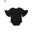 thumbnail image 3 of PULLIMORE Newborn Infant Baby Girls Clothes Long Flared Sleeve Romper Jumpsuit Bodysuit for 0-25 Months Baby (Black), 3 of 9