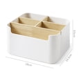 thumbnail image 2 of Creative Wood and Plastic Desktop Storage Basket Multi-compartment Storage Box Household Organizer for Home Office, 2 of 6