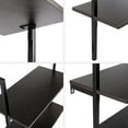 thumbnail image 5 of happimess Madera 72.05" Classic Industrial 5-Shelf Wood Wall-Mounted Open Ladder Bookcase with Metal Frame, Black, 5 of 9