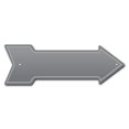 thumbnail image 1 of SignMission P-ARROW10-999839 30 in. Gray Arrow Sign, 1 of 1