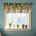thumbnail image 2 of CoreLiving Kitchen Valances for Windows, Watercolor Lavender Leaves Printed Short Half Window Curtain Topper, Decorative Window Treatment for Living Room Bedroom Cafe, 1 Pack, 2 of 5