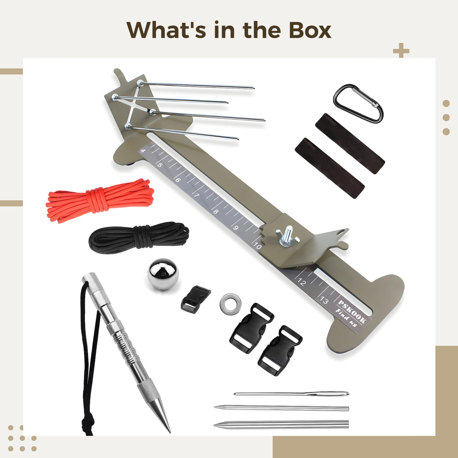 Paracord Bracelet Making Kit, Metal Jig Bracelet Maker with Adjustable Width, Paracord Jig Weaving Tools Accessories, Marlinspike Needles Buckles Ropes DIY Set, Paracord Bracelet Making Supplies