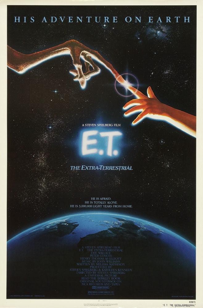 E.T Movie Poster Print and Canvas Print