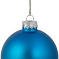 thumbnail image 2 of Whitehurst Matte Finish Glass Christmas Ball Ornaments - 3.25" (80mm) - Blue - 8ct, 2 of 4