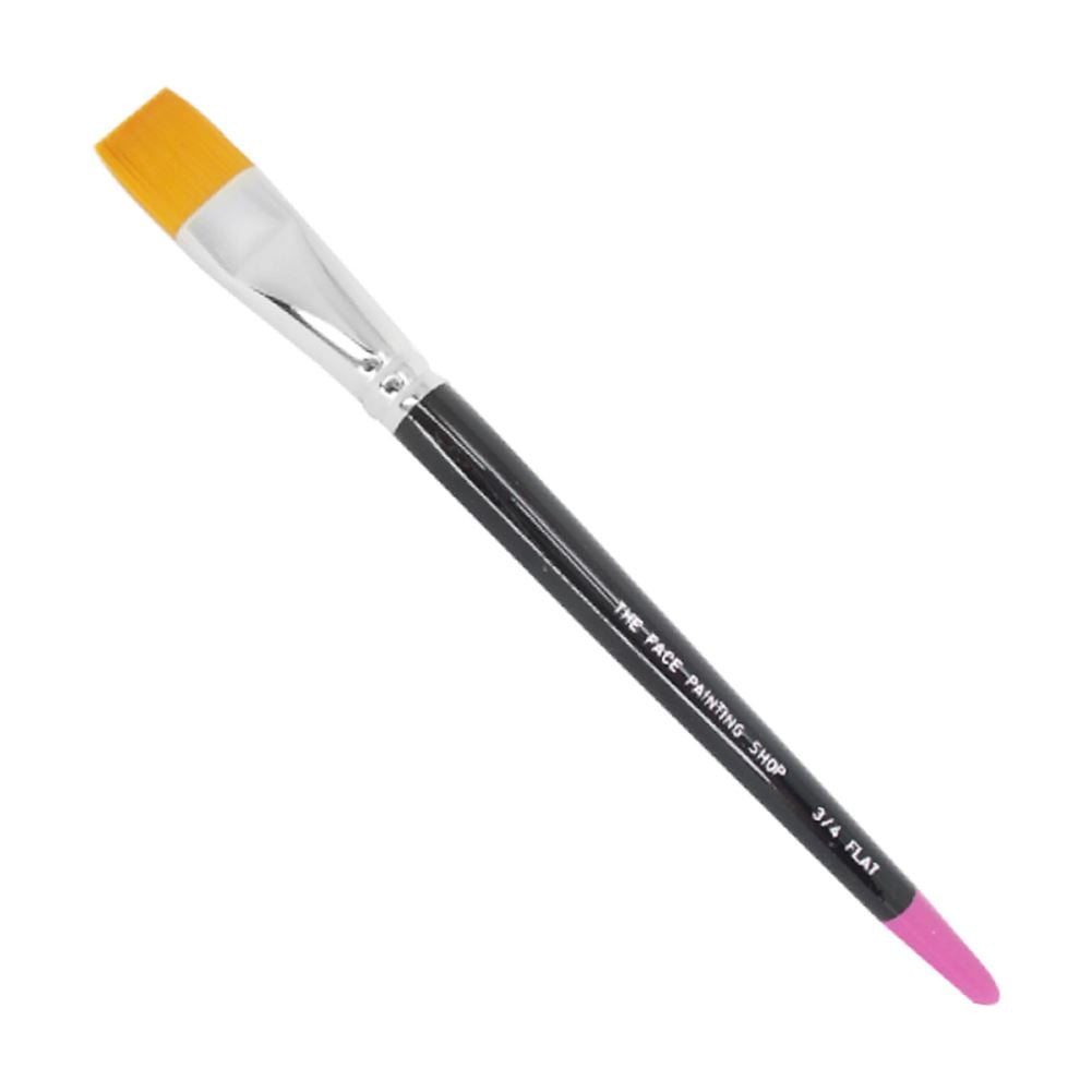 The Face Painting Shop Brush Short 3/4 " Flat, Professional Face