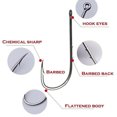 thumbnail image 2 of Alician 100pcs Long Shank Fishing Hook With Barbed High Carbon Steel Barbed Hooks With Storage Box Fishing Tackle, 2 of 8