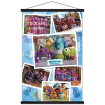Disney Pixar Monsters University - Grid Wall Poster with Wooden Magnetic Frame, 22.375" x 34"