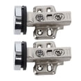 thumbnail image 3 of Juego de 2 bisagras de acero inoxidable 201 para puertas de vidrio de gabinete, 35 tazas, amortiguador de puerta de vidrio, bisagra de curvatura media, media superposición de 9 mm, 3 of 14