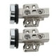 thumbnail image 3 of Juego de 2 bisagras de puerta de vidrio para gabinete de acero inoxidable 201, bisagra amortiguadora de puerta de vidrio de 35 tazas, curva media, media superposición de 9mm, 3 of 5