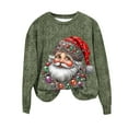 thumbnail image 2 of Xdegoge Christmas Shirts for Women Crewneck Xmas Santa Tops Merry and Bright Vintage Sweatshirt Vacation Funny Family Pullover Winter Long Sleeve Shirts Holiday Party Ugly Sweaters Cute Blouses, 2 of 4