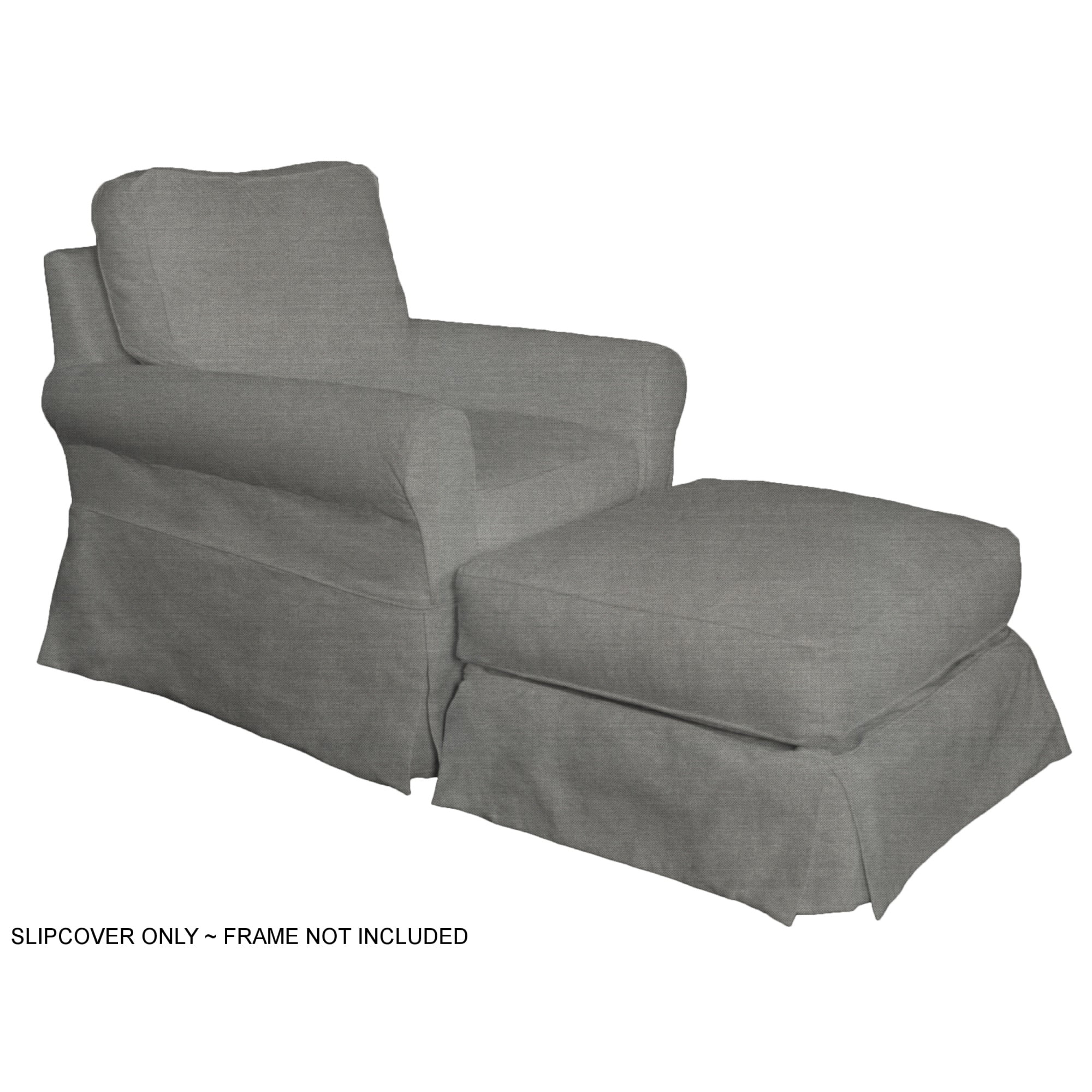 armchair and ottoman slipcover set