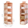 thumbnail image 4 of Hanging Shelf Wardrobe Organiser Sturdy Wardrobe Organiser Hanging Storage Hanging Foldable Hanging Organiser Suitable for Family Storage, Temperament Gray, 4 of 7