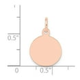 thumbnail image 4 of FB Jewels 14k Rose Gold Plain .027 Gauge Circular Engraveable Disc Charm, 4 of 4