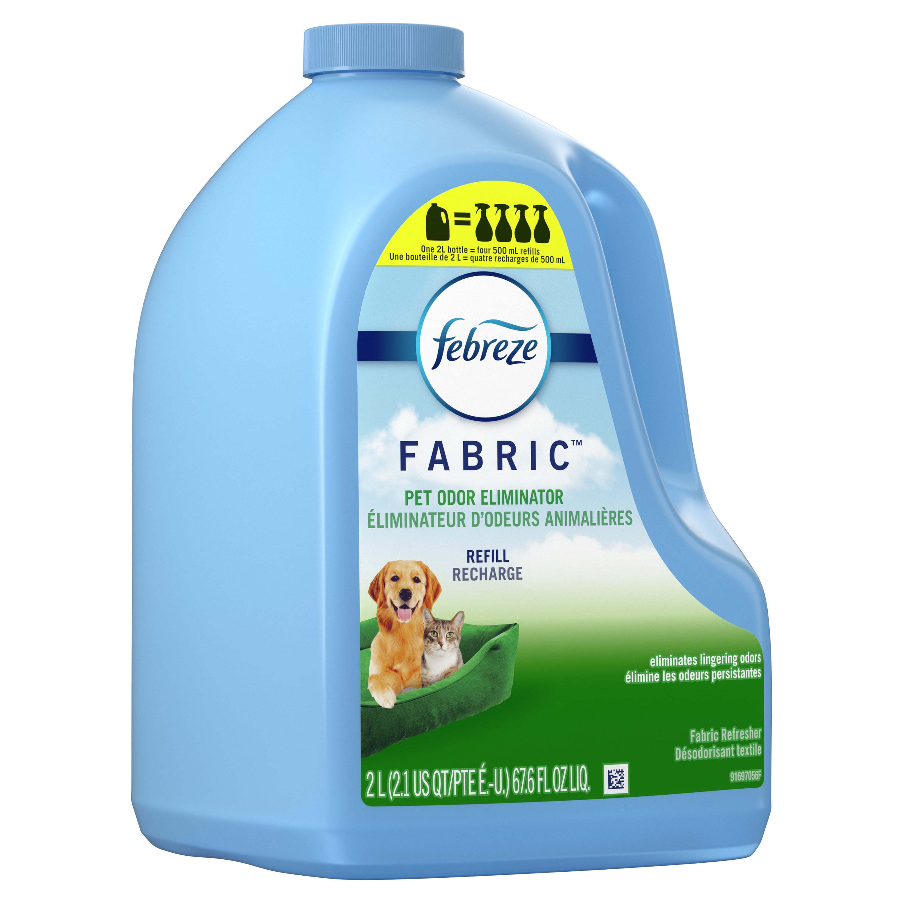 Febreze Fabric Odor-Fighting Refresher, Pet Odor Fighter Refill, 67.62 oz  Fresh Scent