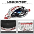 thumbnail image 4 of Fanny Pack White Christmas Bird and Pine Pattern Waist Pack Bag,Running Cross Bag,Waterproof Large Fanny Packs for Women Men for Travel Running Hiking Cycling, 4 of 6