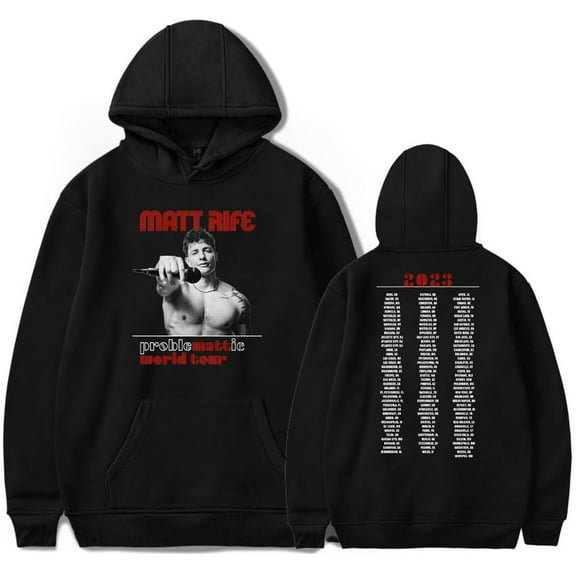 Matt Rife Hoodies ProbleMATTic World Tour Casual Hip Hop Streetwear Pullovers Sweatshirt Clothing