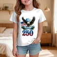 thumbnail image 2 of mgoYE 4th of July Shirts for Girls Boys American Flag Patriotic Shirts 250 Anniversary USA Stars and Stripes Independence Day Tee Top 250th Anniversary Gifts USA T-Shirt Boys Girls, 2 of 5