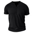 thumbnail image 2 of Ofreoo Men Casual Fashion Solid Round Neck Pullover T-Shirt Short Sleeve Tops Men’s Classic Fit Shirt, 2 of 7
