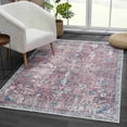 thumbnail image 3 of Hauteloom Holli Hallway, Kitchen Machine Washable Runner Rug - Traditional, Vintage - Burgundy, Pale Pink, Olive - 2'7" x 7'3", 3 of 19