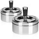 thumbnail image 1 of 2X Indoor and outdoor rotating metal ashtray - closed rotating ashtray - wind ashtray (1 - rotating ashtray), 1 of 5
