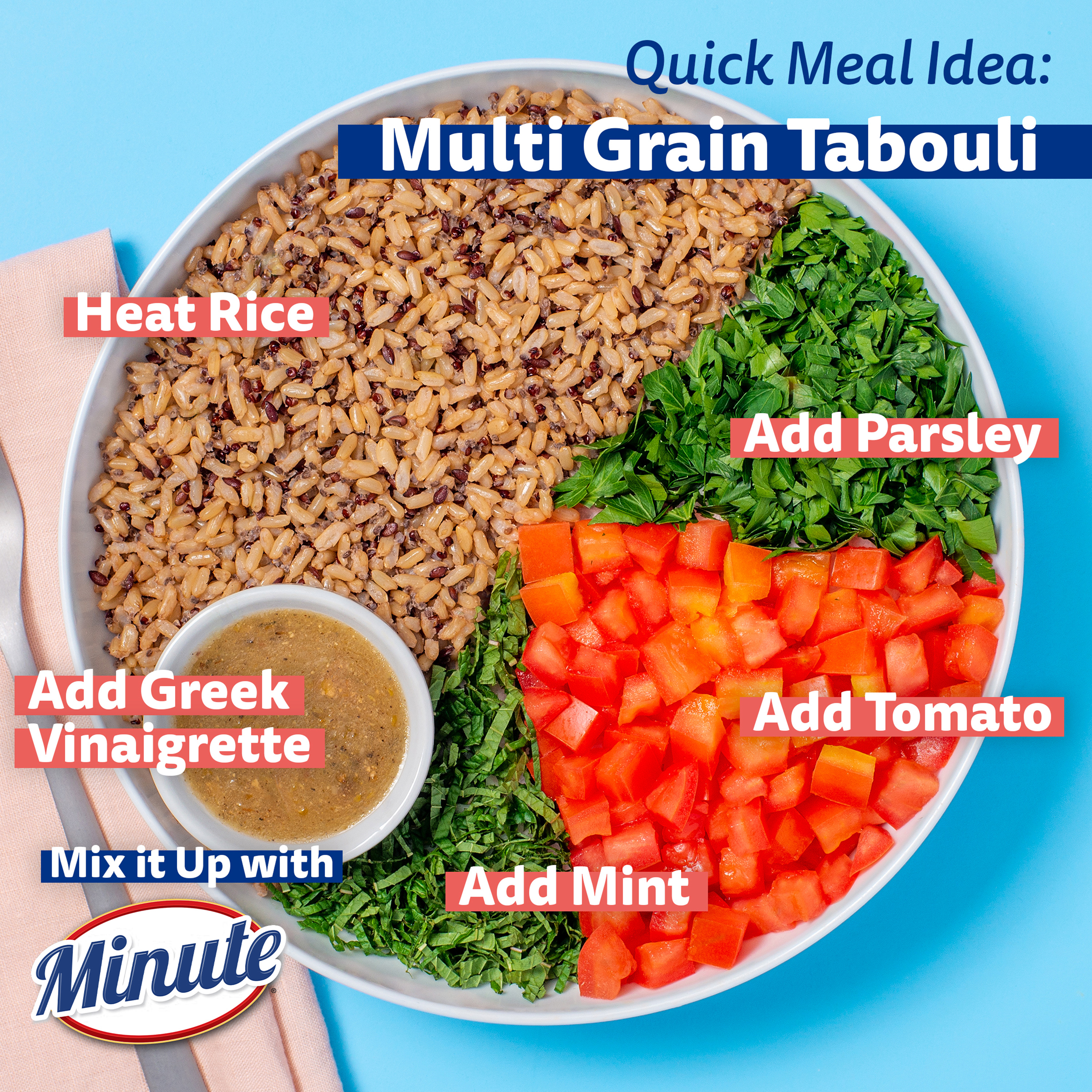 (4 pack) Minute Ready to Serve Multi-Grain Rice Medley, 4.4 oz, 2 Cups