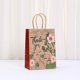 thumbnail image 3 of Juego de bolsas de regalo de papel kraft floral vintage de 15 x 8 x 21 cm (50 unidades), 3 of 4