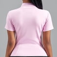 thumbnail image 3 of BTDECLAR Women's Full Zipper Yoga Shirts Short Sleeve Stand Collared Athletic Tops Stretchy Lightweight Summer Sporty Workout Jacket, 3 of 4