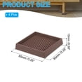 thumbnail image 2 of Uxcell Copas de muebles de goma cuadradas antideslizantes para proteger el suelo de los pies de los muebles, cama, sofá, silla, marrón 3"x3", 2 of 7