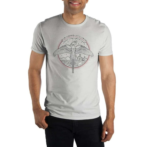 Harry Potter The Order Of The Phoenix Logo Men's White Tee T-Shirt Shirt-Medium